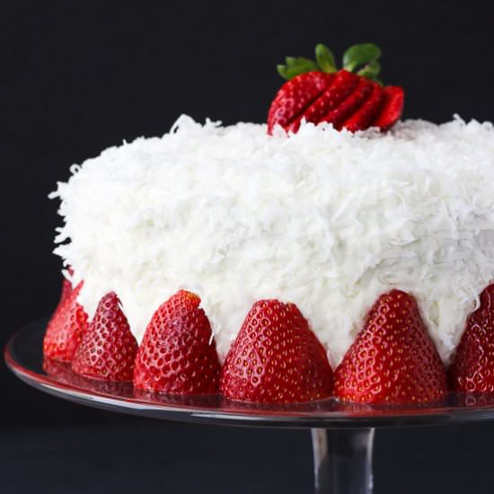 Strawberry Coconut Cake