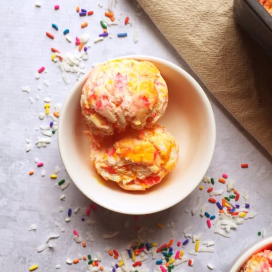 Easy Colorful Coconut Ice Cream
