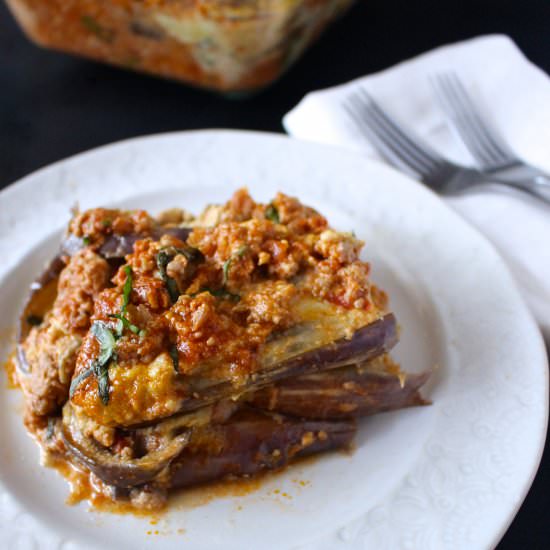 Turkey Eggplant Lasagna
