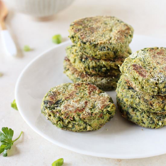 spinach chickpea falafel