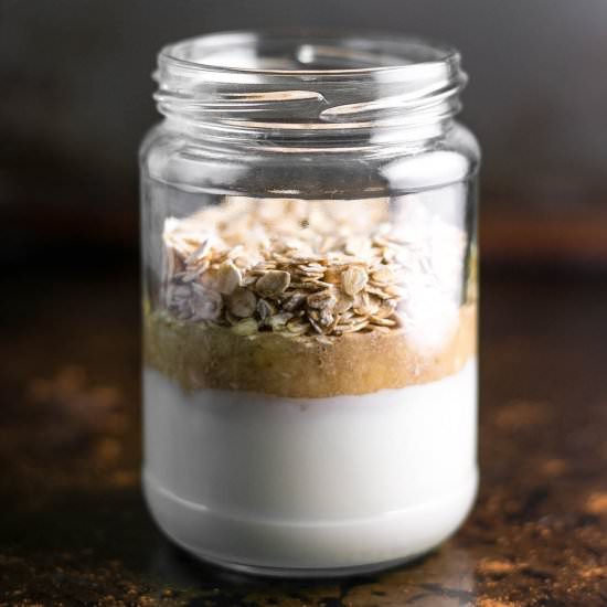Banana Bread Protein Overnight Oats