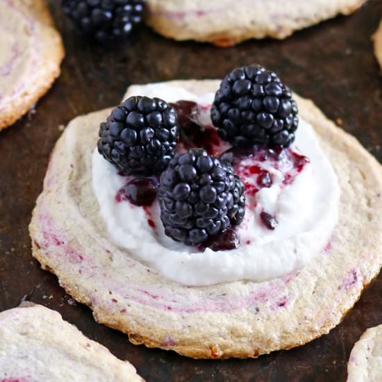 Blackberry Meringue Cookies