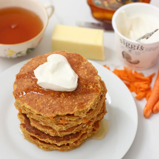 Carrot Cake Protein Pancakes