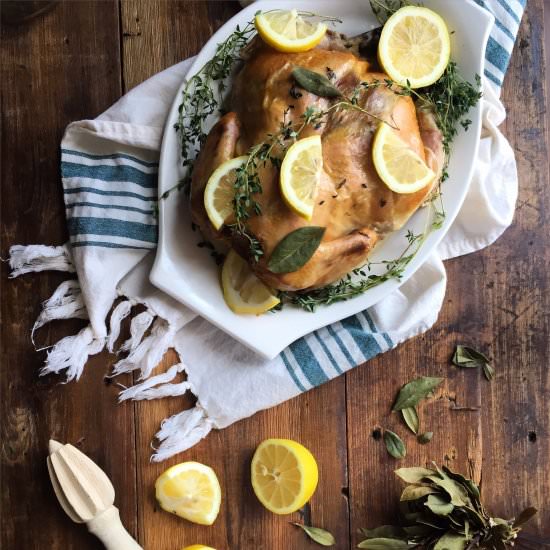 Slow Cooker Lemon Thyme Chicken