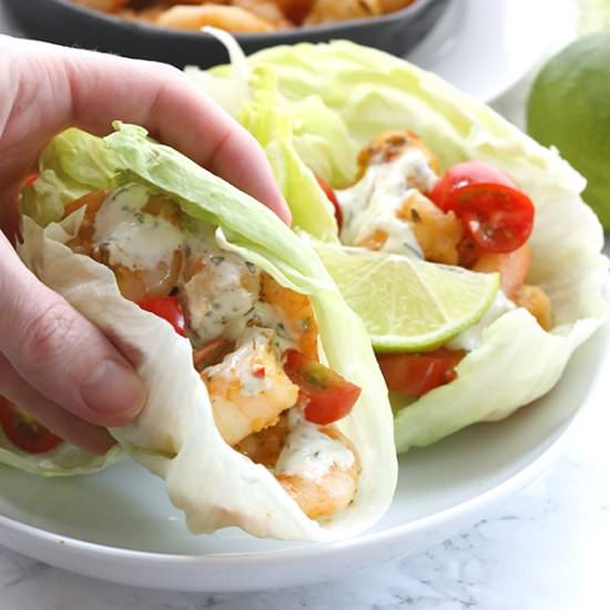 Thai Shrimp Lettuce Wraps