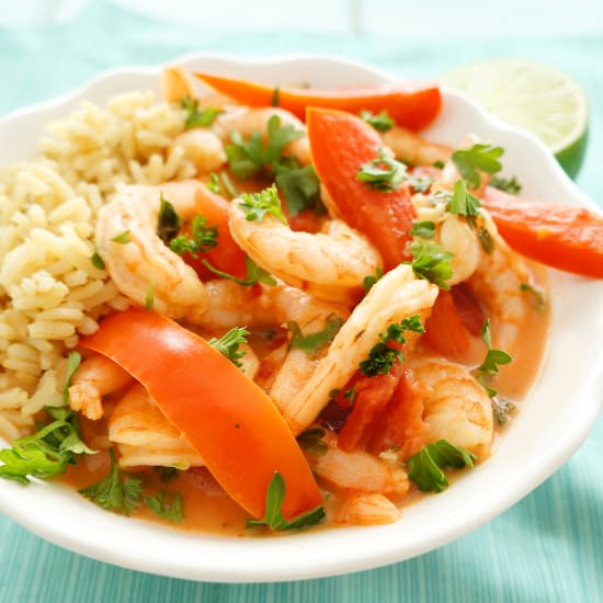 Shrimp in Coconut Tomato Sauce