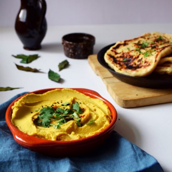 Naan and Red Lentil Hummus
