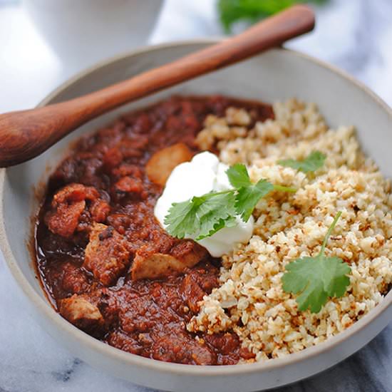 Chicken Curry with Cauliflower Rice