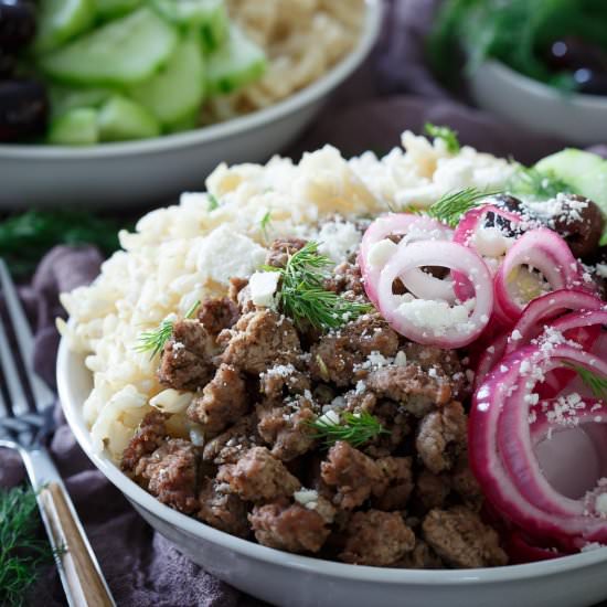 Greek Brown Rice Bowls