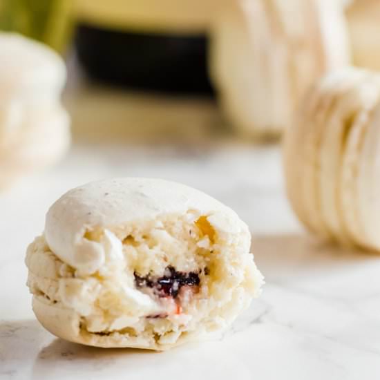 Orange Blossom Raspberry Macarons