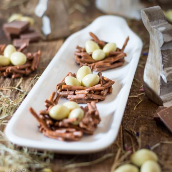 Chocolate Easter Egg Nests