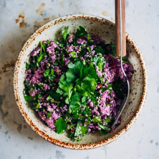 Purple Cauliflower Tabbouleh