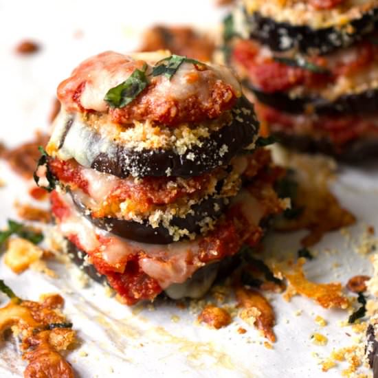 Eggplant Parmesan Stacks