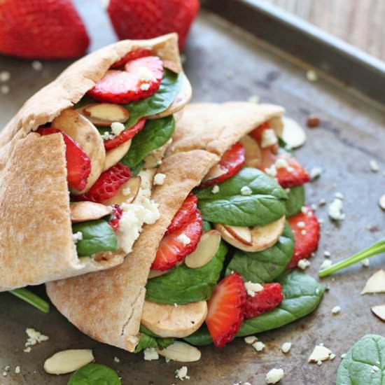Strawberry Spinach Pita Pockets