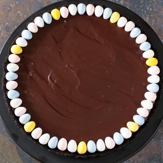 Chocolate Bourbon Caramel Tart