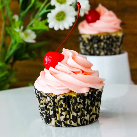 Cherry Almond Cupcakes