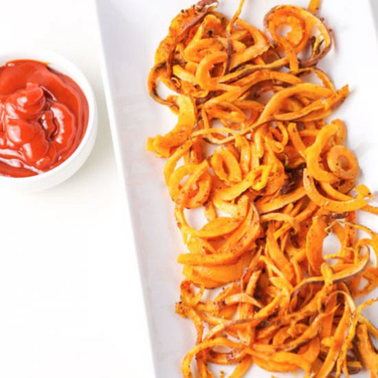 Spiralized Sweet Potato Fries