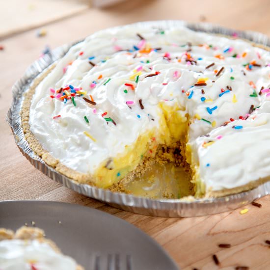 Cake Batter Cream Pie