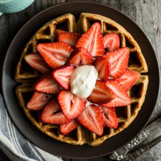 Strawberries & Cream Waffles