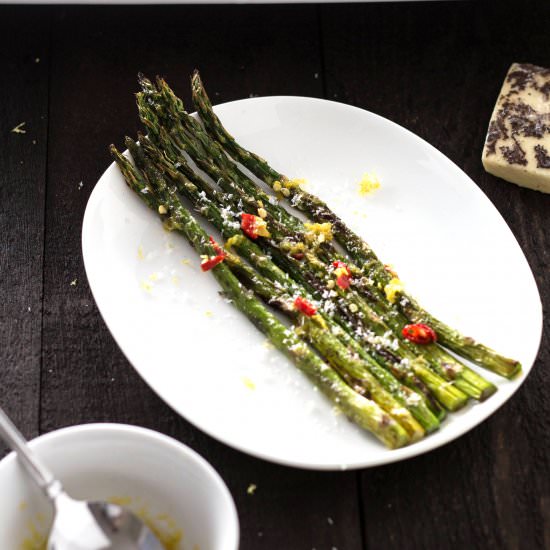 Asparagus with Lemon-Chili Oil