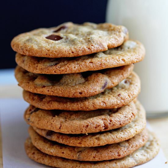 Crispy Chocolate Chip Cookies