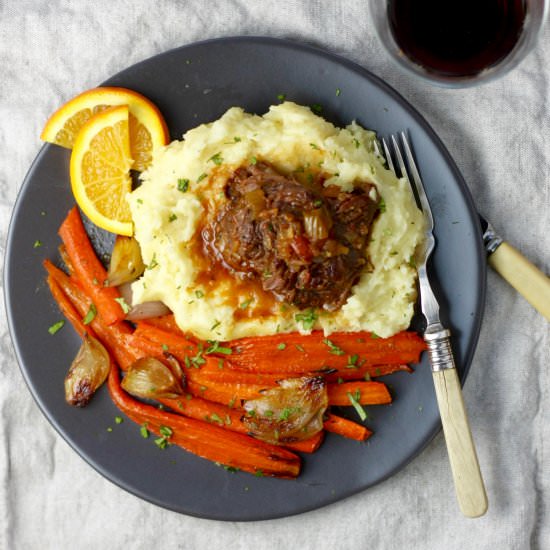 Braised Lamb with Parmesan Potatoes