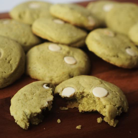 Chewy Matcha Green Tea Cookies