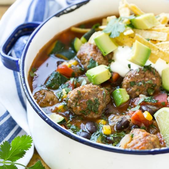 Mexican Meatball Soup