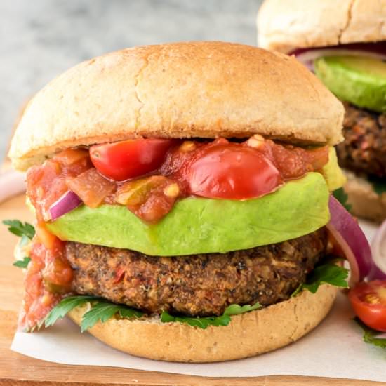 Super Food Black Bean Burgers