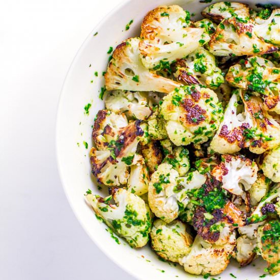 Roasted Cauliflower Chimichurri