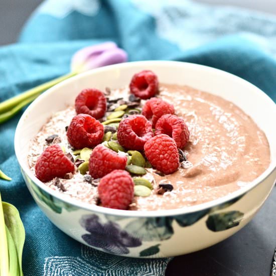 Chocolate Raspberry Smoothie Bowl