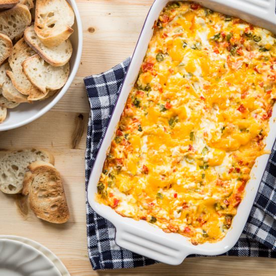Baked Vegetable Cheese Dip