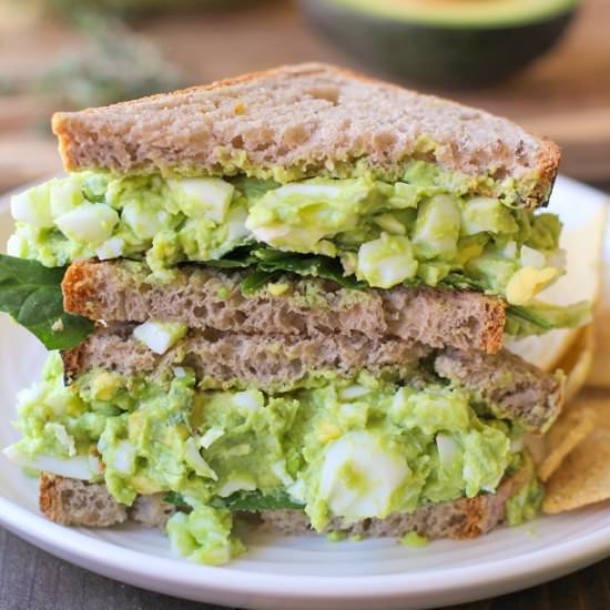 Avocado Egg Salad Sandwiches