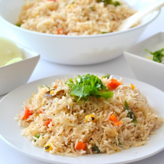 15 Min Microwave Pulao