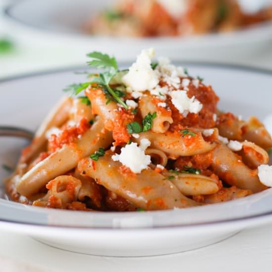 Pasta with Chipotle Cream Sauce