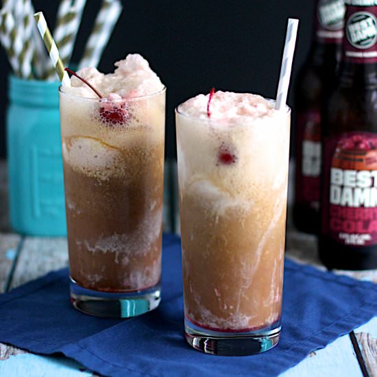 Hard Cherry Cola Ice Cream Floats