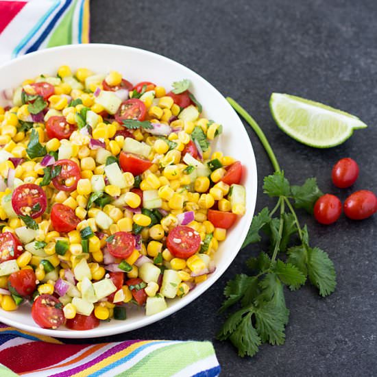 Corn, Tomato & Cucumber Salad