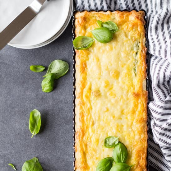 Smoked Salmon Asparagus Quiche