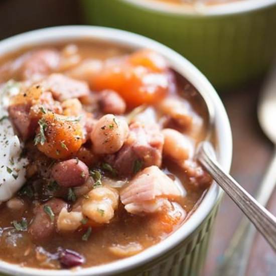 Slow Cooker Cajun Ham And Beans