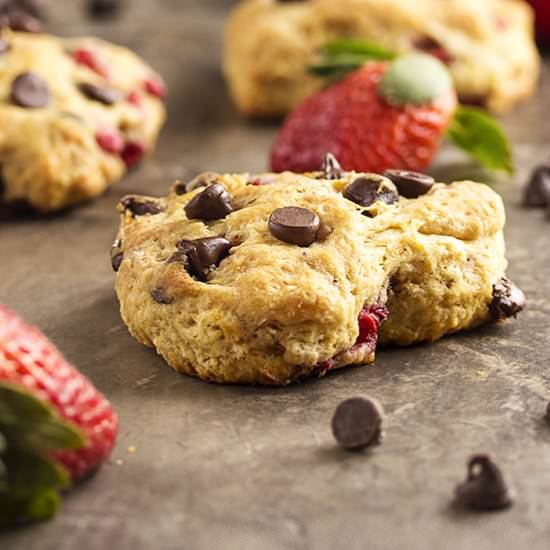 Strawberry Chocolate Scones