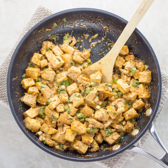 Spicy tofu skillet