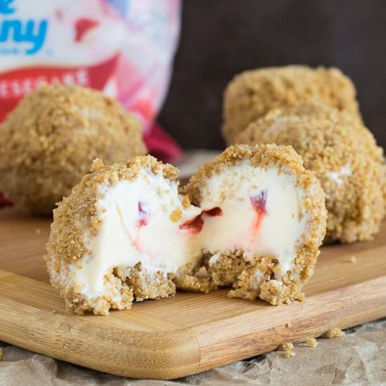 Cheesecake Ice Cream Bites