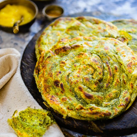 Minty Flaky Indian Bread