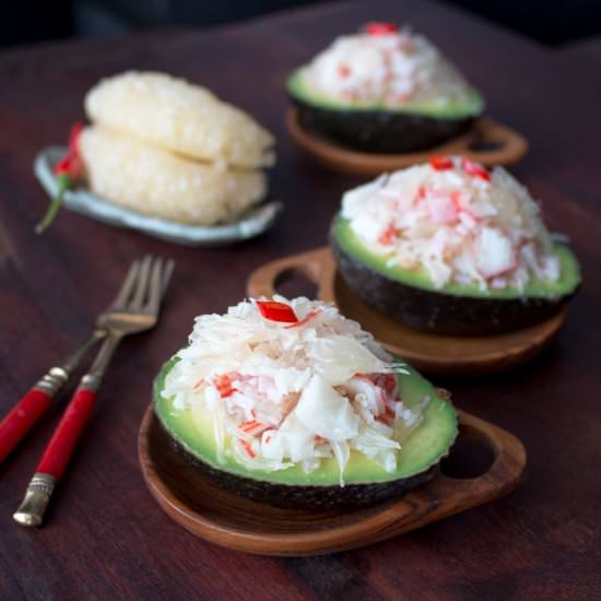 Thai Pomelo Crab Salad Avocados