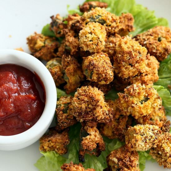 Baked Popcorn Okra