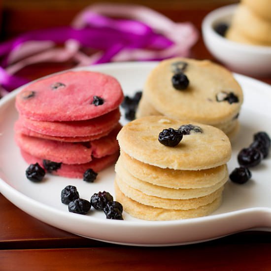 Eggless Blueberry Cookies