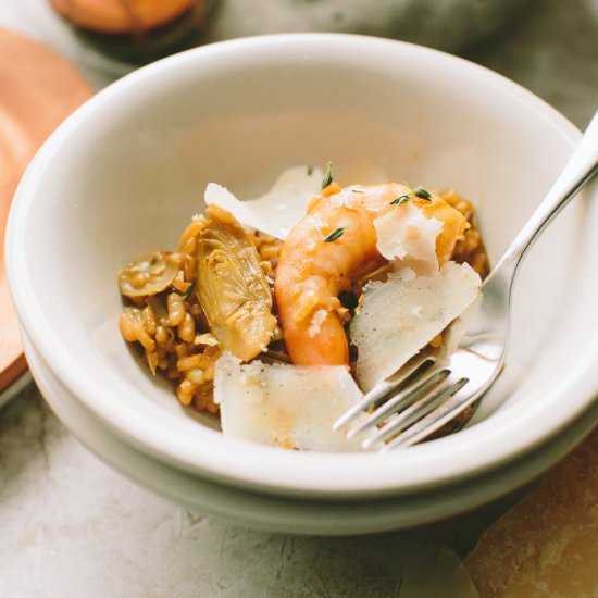 Artichoke and Shrimp Risotto