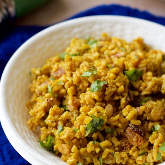 Curried brown rice salad