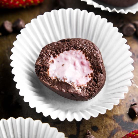 Dark Chocolate Strawberry Truffles