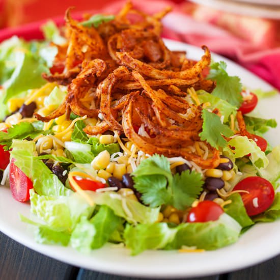 Spiralized Potato Taco Salad